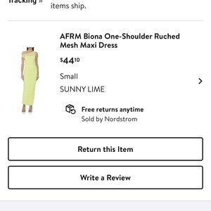 AFRM One-Shoulder Dress in Lime
